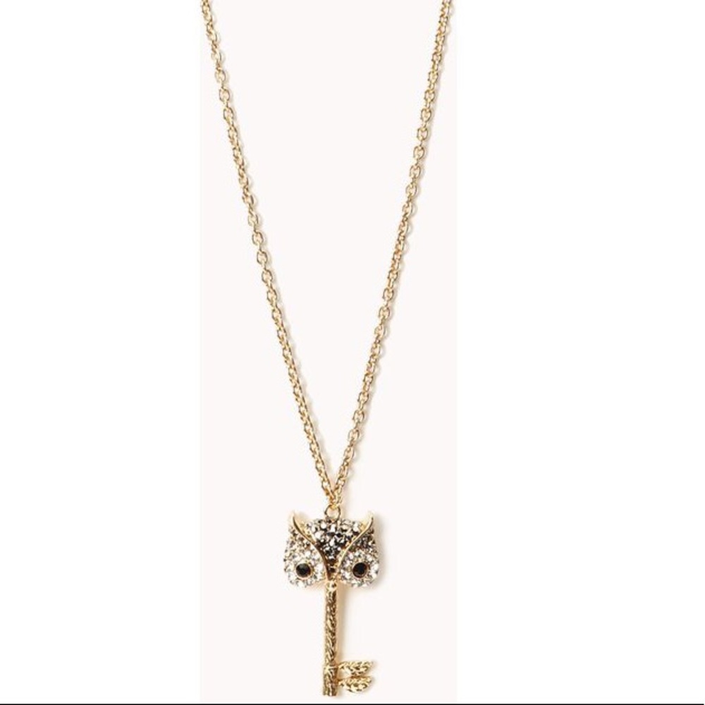 F21 bling  owl necklace